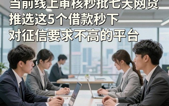 当前线上审核秒批七天网贷，推选这5个借款秒下 对征信要求不高 的平台