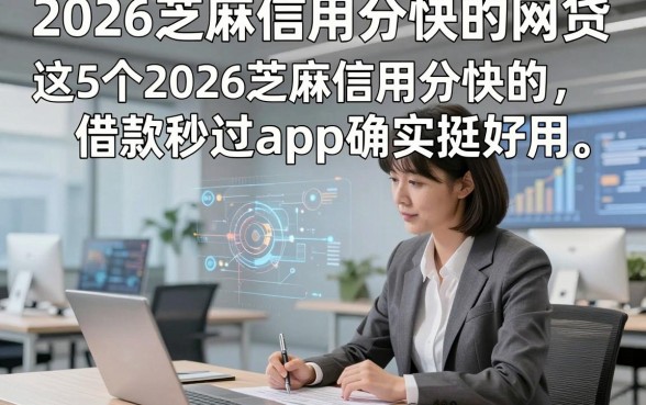 2026芝麻信用分快的网贷，这5个2026芝麻信用分快的借款秒过app确实挺好用