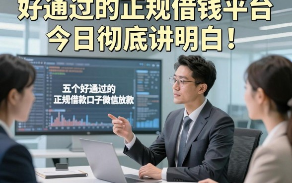 好通过的正规借钱平台今日彻底讲明白！解说​五个好通过的正规借款口子微信放款