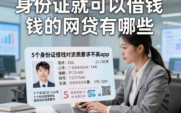 身份证就可以借钱的网贷有哪些，点评​5个身份证借钱对资质要求不高app