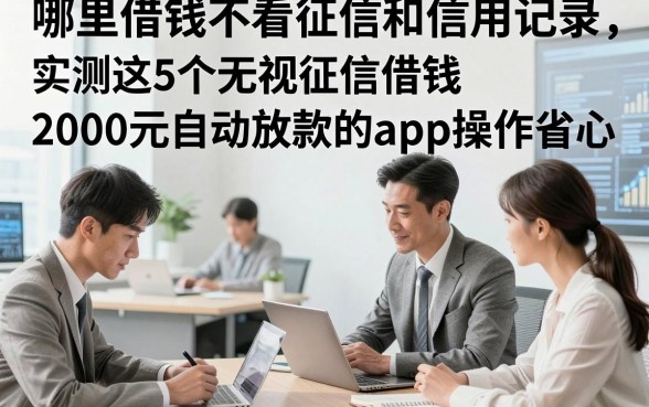 哪里借钱不看征信和信用记录，实测这5个无视征信借钱2000元自动放款的app操作省心