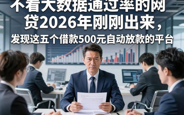 不看大数据通过率的网贷2026年刚刚出来，发现这五个借款500元自动放款的平台
