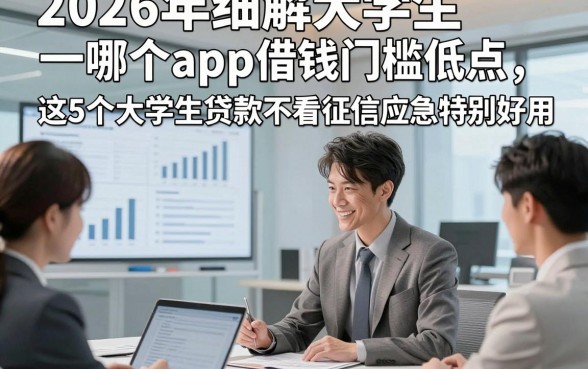 2026年细解​大学生哪个app借钱门槛低点，这5个大学生贷款不看征信的app应急特别好用