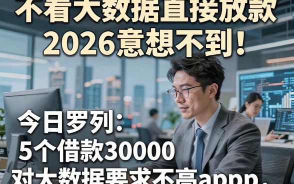 不看大数据直接放款2026意想不到！今日罗列5个借款3000对大数据要求不高app