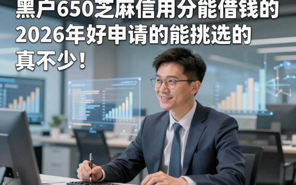 黑户650芝麻信用分能借钱的2026年好申请的能挑选的真不少！，本篇深入分享这五个黑户贷款app！