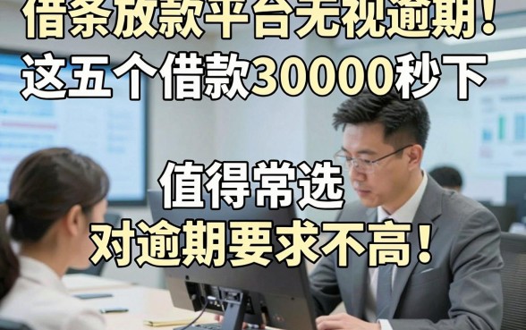 借条放款平台无视逾期！这五个借款30000秒下 对逾期要求不高 的平台值得常选
