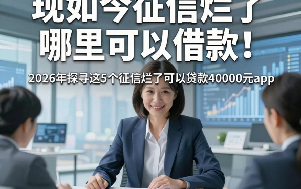 现如今征信烂了哪里可以借款！2026年探寻这5个征信烂了可以贷款40000元app