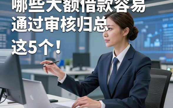 哪些大额借款容易通过审核归总​这5个！本篇为您细致归总！
