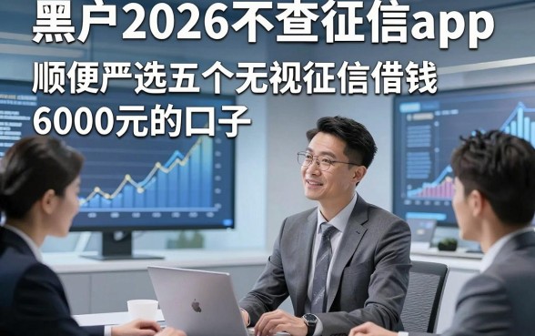 黑户2026不查征信app，顺便严选五个无视征信借钱6000元的口子