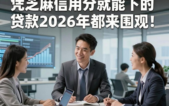 凭芝麻信用分就能下的贷款2026年都来围观！介绍五个凭信用分借款8000元能下的口子
