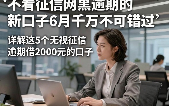 不看征信网黑逾期的新口子6月千万不可错过,详解这5个无视征信逾期借2000元的口子