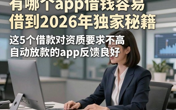 有哪个app借钱容易借到2026年独家秘籍，这5个借款对资质要求不高自动放款的app反馈良好