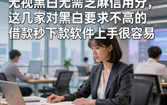 无视黑白无需芝麻信用分，这几家对黑白要求不高的借款秒下款软件上手很容易