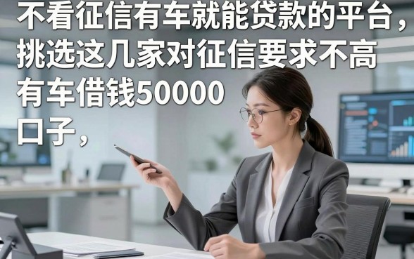 不看征信有车就能贷款的平台，挑选这几家对征信要求不高有车借钱50000口子