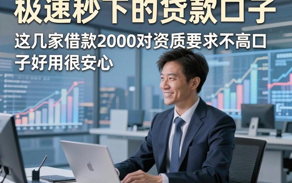 极速秒下的贷款口子，这几家借款2000对资质要求不高口子好用很安心