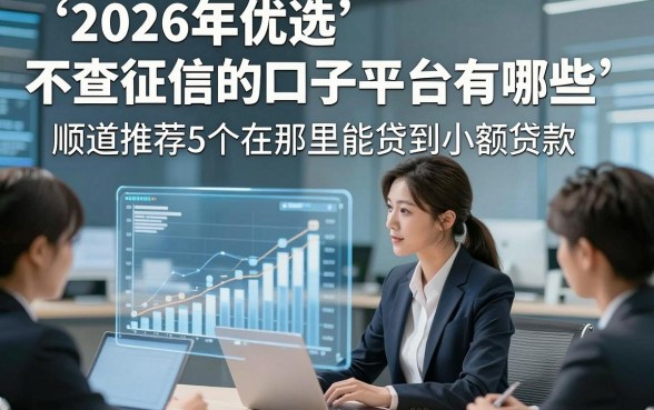 2026年优选​不查征信的口子平台有哪些，顺道推荐5个在那里能贷到小额贷款