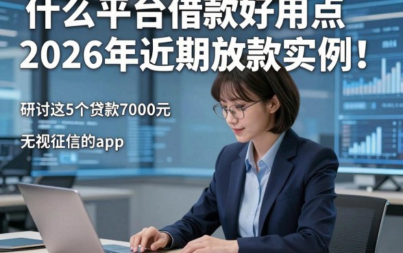 什么平台借款好用点2026年近期放款实例！研讨这5个贷款7000元无视征信的app