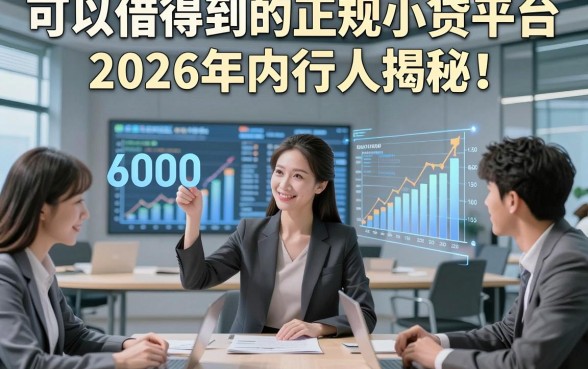 可以借得到的正规小贷平台2026年内行人揭秘！今日汇集五个正规网贷可以借到的6000元口子