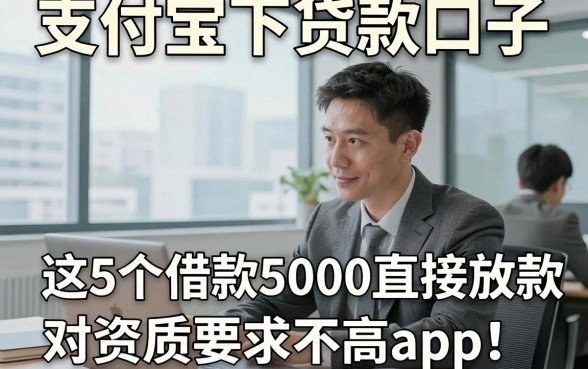 支付宝下贷款口子，深度列出这5个借款5000直接放款对资质要求不高app