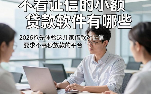 不看证信的小额贷款软件有哪些，2026抢先体验这几家借款对征信要求不高秒放款的平台