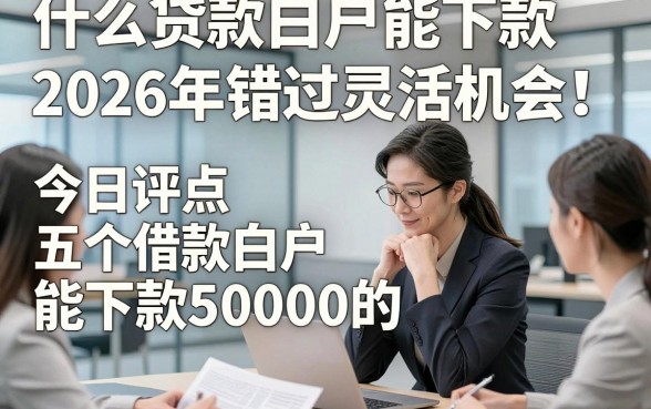 什么贷款白户能下款2026年错过灵活机会！今日评点五个借款白户能下款50000的平台