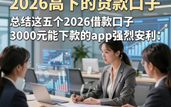 2026高下的贷款口子，总结这五个2026借款口子3000元能下款的app强烈安利