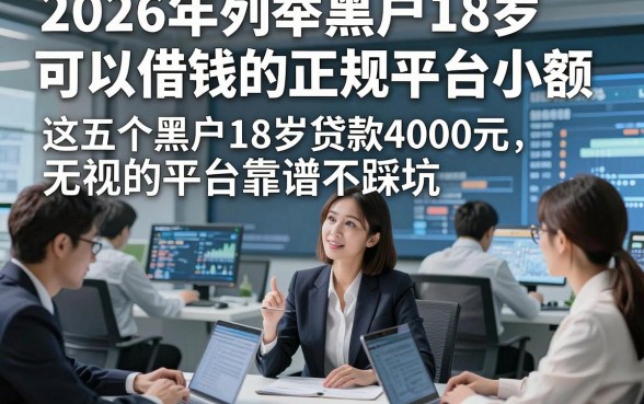 2026年列举黑户18岁可以借钱的正规平台小额，这五个黑户18岁贷款4000元无视的平台靠谱不踩坑