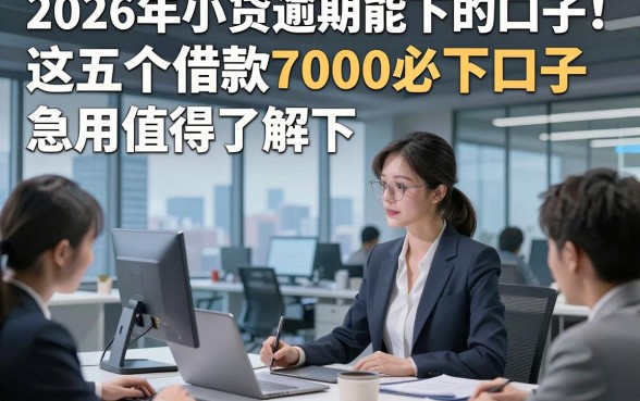 2026年小贷逾期能下的口子！这五个借款7000必下口子急用值得了解下