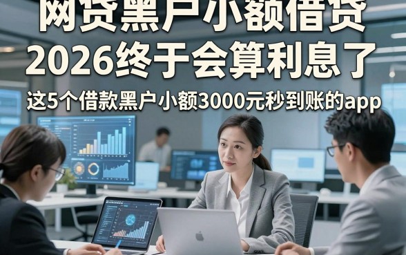 网贷黑户小额借贷，2026终于会算利息了这5个借款黑户小额3000元秒到账的app