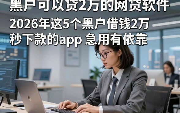 黑户可以贷2万的网贷软件，2026年这5个黑户借钱2万秒下款的app急用有依靠