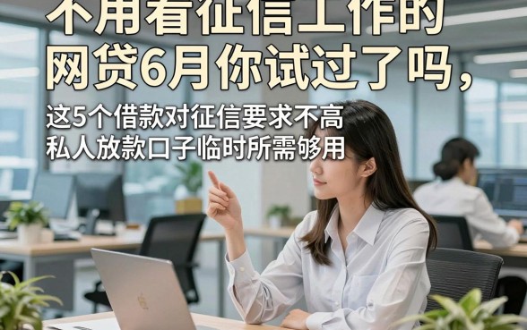 不用看征信工作的网贷6月你试过了吗，这5个借款对征信要求不高私人放款口子临时所需够用