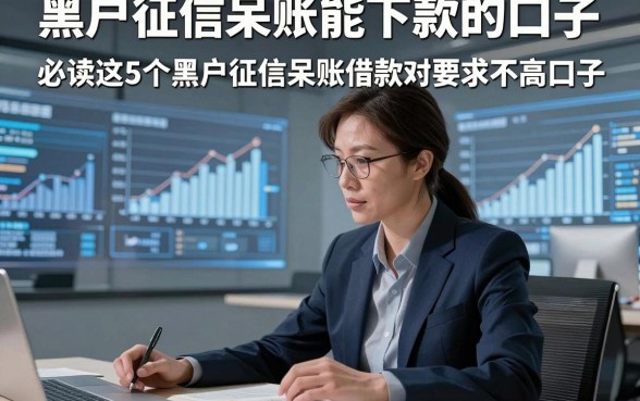 黑户征信呆账能下款的口子，必读这5个黑户征信呆账借款对要求不高口子