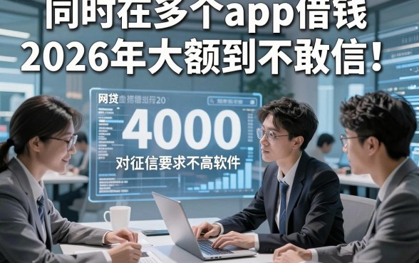 同时在多个app借钱2026年大额到不敢信！本文呈现这五个网贷4000对征信要求不高软件