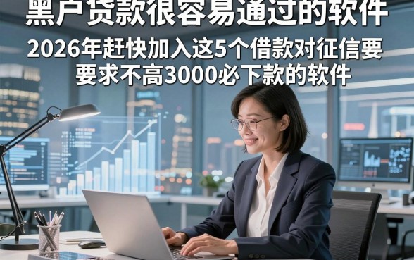 黑户贷款很容易通过的软件，2026年赶快加入这5个借款对征信要求不高3000必下款的软件
