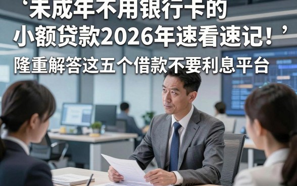 未成年不用银行卡的小额贷款2026年速看速记！隆重解答这五个借款不要利息平台