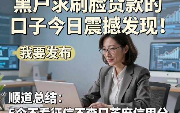 黑户求刷脸贷款的口子今日震撼发现！顺道总结5个不看征信不查只芝麻信用分