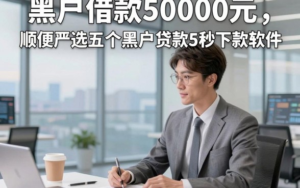 黑户借款50000元，顺便严选五个黑户贷款50000秒下款软件
