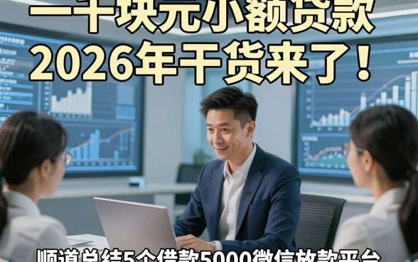 一千块元小额贷款2026年干货来了！顺道总结5个借款5000微信放款平台