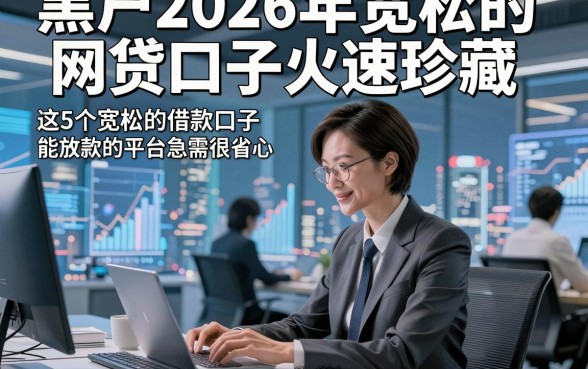黑户2026年宽松的网贷口子火速珍藏，这5个宽松的借款口子能放款的平台急需很省心