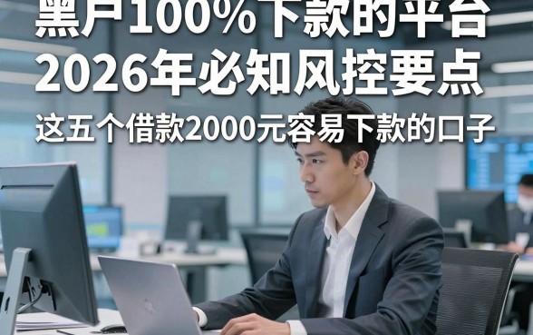 黑户100%下款的平台2026年必知风控要点，分享​这五个借款2000元容易下款的口子