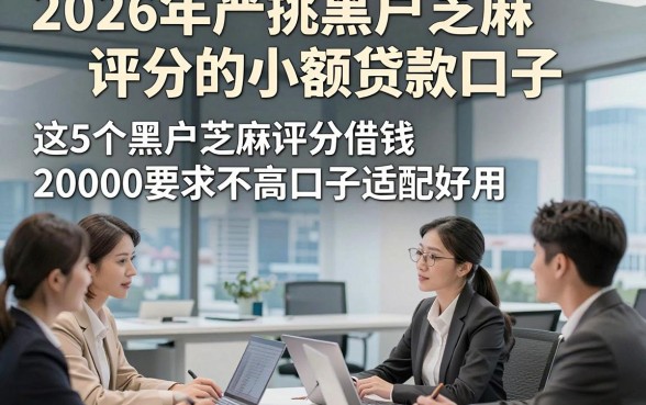 2026年严挑黑户芝麻评分的小额贷款口子，这5个黑户芝麻评分借钱20000要求不高口子适配好用