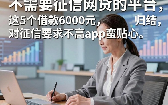 不需要征信网贷的平台，归结​这5个借款6000元对征信要求不高app蛮贴心
