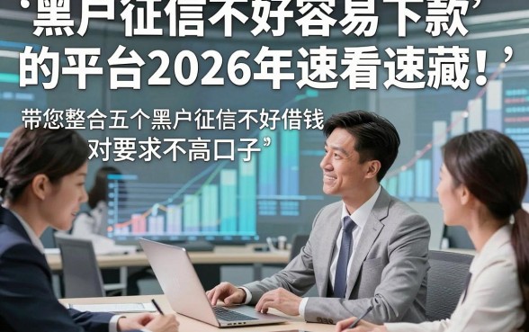 黑户征信不好容易下款的平台2026年速看速藏！带您整合五个黑户征信不好借钱对要求不高口子