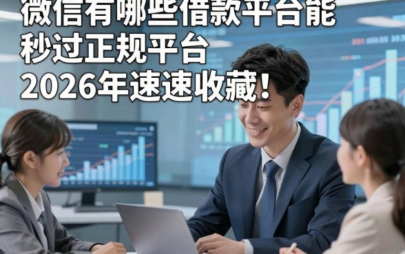 微信有哪些借款平台能秒过正规平台2026年速速收藏！本文为您深度收集！