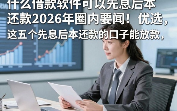 什么借款软件可以先息后本还款2026年圈内要闻！优选​这五个先息后本还款的口子能放款