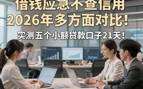 借钱应急不查信用2026年多方面对比！实测​五个小额贷款口子21天