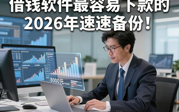 借钱软件最容易下款的2026年速速备份！拆解​这五个贷款8000元对资质要求不高软件