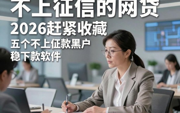 不上征信的网贷 黑户，2026赶紧收藏五个不上征信的借款黑户稳下款软件
