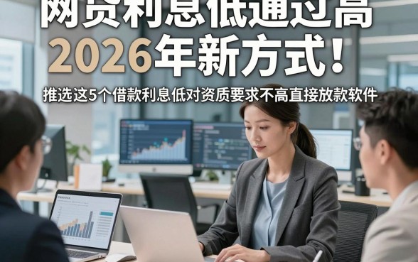网贷利息低通过高2026年新方式！推选​这5个借款利息低对资质要求不高直接放款软件