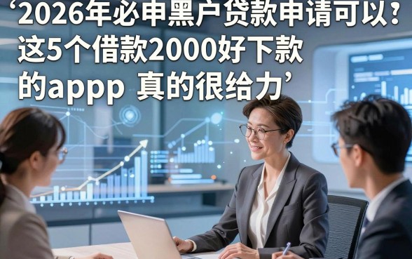2026年必申黑户贷款申请可以，这5个借款2000好下款的app真的很给力